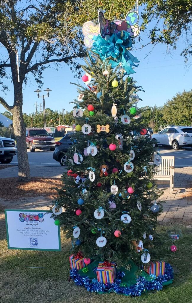 The 2024 Dog-Harmony Tree at Grand Boulevard's Festival of Trees